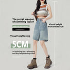 Denim Bermuda Shorts